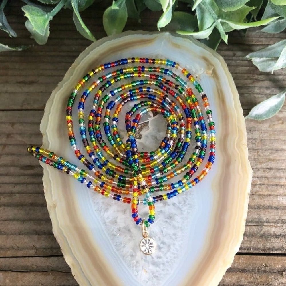 Rainbow Brite Charmed Waist Beads